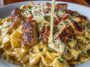Creamy Cajun Chicken Bowtie Pasta with Garlic Cheese Sauce