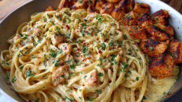Creamy Cajun Chicken Linguine with Spicy Garlic Cheese Sauce