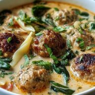 Creamy Italian Meatball Soup