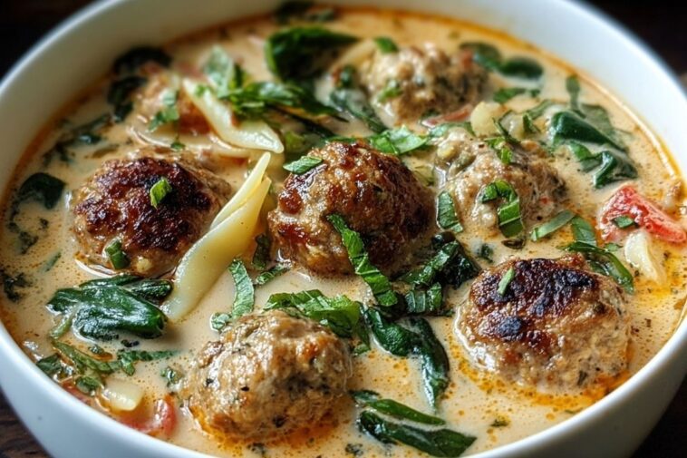 Creamy Italian Meatball Soup