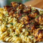 Creamy Jalapeño Garlic Chicken Bites with Twisted Cheddar Cajun Pasta