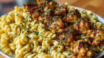 Creamy Jalapeño Garlic Chicken Bites with Twisted Cheddar Cajun Pasta