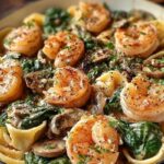 Creamy Spinach Mushroom Shrimp Shells