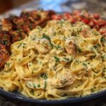 Creamy Velveeta Chicken Fettuccine with Garlic Cheese Sauce