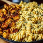 Creamy Velveeta Chicken Rotini Pasta with Mozzarella Garlic Cheese Sauce
