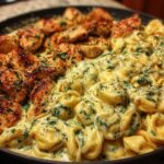 Easy Creamy Velveeta Chicken Tortellini with Mozzarella Garlic Sauce One-Pot Dinner