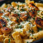 Garlic Butter Chicken with Rigatoni and Parmesan