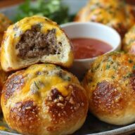 Garlic Parmesan Cheeseburger Bombs