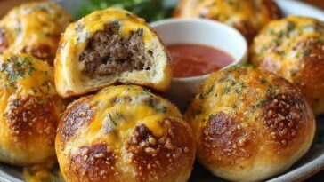 Garlic Parmesan Cheeseburger Bombs