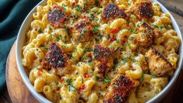 Honey Pepper Chicken Mac and Cheese