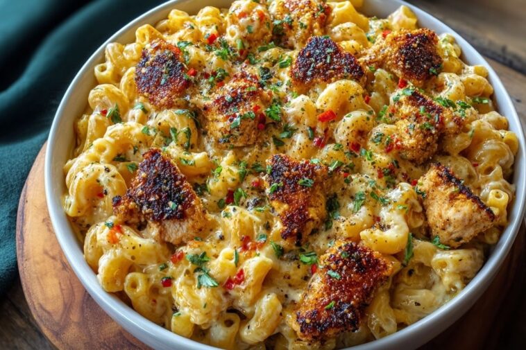Honey Pepper Chicken Mac and Cheese