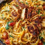 One-Pan Creamy Sweet and Spicy Cajun Chicken Pasta