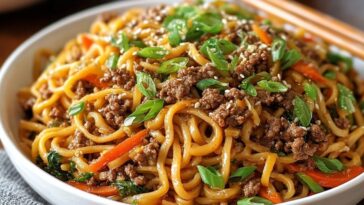 Simple Asian Ground Beef Noodles Recipe Ready in Minutes