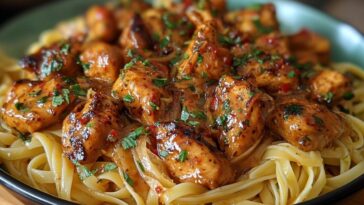 Spicy Cajun Honey Butter Chicken & Pasta